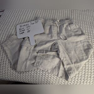 Women's Casual Linen‎ Pants - Cream